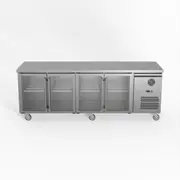 FED-X Four Glass Door Bench Fridge - Under Bench Fridges (XUB7C22G4V) - XUB7C22G4V