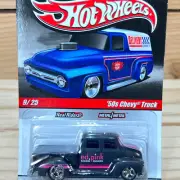 2009 Hot Wheels Slick Rides ed pink Racing Engines '50s Chevy Truck 1:64 Diecast