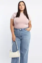 Pink T Shirt Short Sleeve Crew Neck Modal