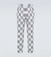 [Kenzo] Kenzo Patchwork straight-leg pants UK 32 blue