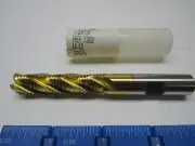 IZAR 1/2" LONG 4-FLUTE CENTER CUTTING TIN COATED M42 COBALT ROUGHING END MILL