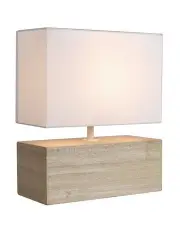 [Lexi Lighting] Mano Rectangle Table Lamp in White/Natural