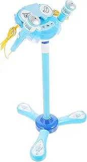 HEALSOPTHY Early Childhood Microphone Plaything Adjustable Stand Dual Toy for Boy Girl Connects to Mobile Devices for Parent-boy Girl Interaction