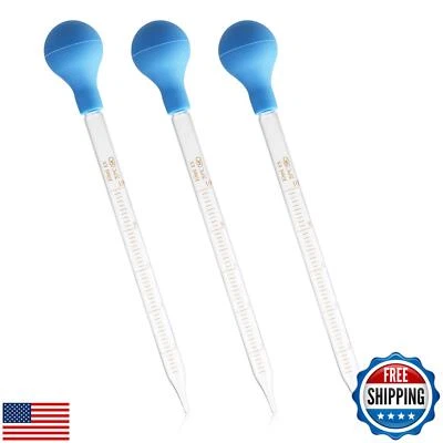 KALIONE 10 ml Glass Pipettes Dropper Glass Graduated Dropper Pipettes with Ru