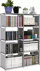 Book Shelf,8 Cube Storage Organizer, DIY Bookcase, Metal Cube Bookshelf,Tall Boo