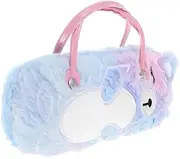 [FOMIYES] Reading Glass Case Handle Plush Bear Hard Shell Sunglasses Pouch for Boys and Girls