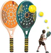 Tennis Racket Set, Tennis Racket Set, Waterproof Beach with Air Hole, 18.1x8.7 Paddle for Outdoor