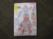 Sewing Pattern UNCUT - Butterick 5713 - INFANTS Jacket, Pants + - NB-S-M - 1998