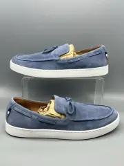 Allen Edmonds Santa Rosa Denim Shoes 9 D Blue Suede Slip-On Casual Sneakers NEW