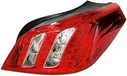 Clynex Rear Brake Lights Car Tail Light Rear Bumper Turn Signal Fog Lamp, for Peugeot, 508 2011-2014 Taillight Assembly Car Parts Rear Tail Light Car Rear Brake Light(Black Right)