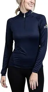 [Kastel Denmark] Solid Base Layer Activewear | Long Sleeve Sun Protection | 1/4 Zip Womens Golf, Equestrian, Outdoor Apparel