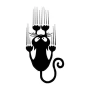 6 Pcs Cat Pattern Car Sticker Funny Animal Vinyl Decal Car Window Bumper Stickers