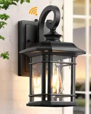 Outdoor Wall Lantern Dusk to Dawn Light Fixture Waterproof Porch Lamp Anti-Rust