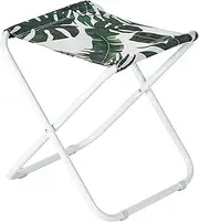 Harbour Housewares Folding Stool - Banana Leaf - Pack of 1 - Canvas Camping Stool Adults Small Portable Lightweight Outdoor Foldable Garden Seat for Fishing, Travelling, Picnics