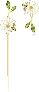 Daisy Flower Earrings Asymmetrical Leaf Bee Earrings Long Chain Tassel Earrings For Girls Summer Flower Earrings Jewelry