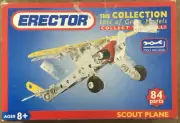Erector #2102 Vintage Toy Collection Scout Plane 1994 84 Parts, New