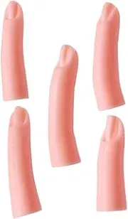CANIGHT Acrylic Nails Practice Fingers 5 Pack Silicone Fake Fingers Nail Mannequin