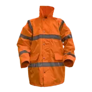 Sealey 806LO Hi-Vis Orange Motorway Jacket with Quilted Lining - Large