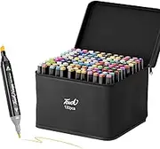 120 Colors Art Markers Set, Dual Tips Alcohol Based Drawing Markers for Sketch Adult Coloring Book, Art Supplies(Black Shell)