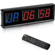 Gym Timer,LED Interval Timer Digital Countdown Wall Clock Fitness Timer,13739