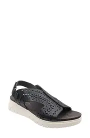 David Tate Moda Slingback Platform Wedge Sandal in Black at Nordstrom, Size 5