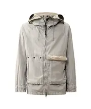 Goggles-detail hooded jacket IT48 drizzle gray