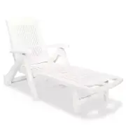 Pool Sun Lounger Folding Deck Chair High Quality Plastic Lounge Patio Sunbed