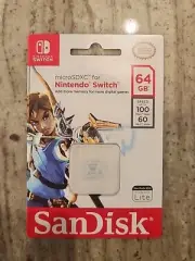 Sandisk 64GB Micro Secure Digital Card Nintendo Switch Zelda Edition