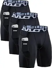 [MOVEUP] Men's Athletic Base Layers Compression Shorts Underwear Sports Workout Active Cool Dry Running Tights Short