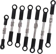 7Pcs Front Rear Tie Rod Linkage Servo Link Rod Set for 144001 144010 124016 124017 124019 RC Car Spare Parts