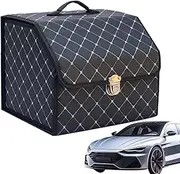 Trunk Messenger, Trunk Organizer with Lid, Foldable Storage SUV Organizer - Cargo Organizer, Interior Car Accessories, Automotive Organization