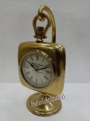 1868 Maritime Shiny Brass Table Desk Clock Handmade Retro Brass Table Top Clock