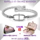 【CHARRIOL 夏利豪】Bangle St-tropez Mariner水手銀色航海鍊節手環XS 加雙重贈品 C6(04-101-1272-2-XS)