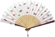 [大西賢製販] Ken Onishi S-F15-02 Petit Pla Unisex Printed Fan, 7.9 inches (20 cm), Mentaiko Ripple