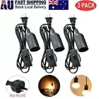 3 Pack E27 Socket Base AU Plug Hanging Pendant Light Lamp Bulb Cord with Switch