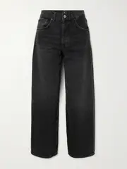 [Anine Bing] Anine Bing - Manon High-rise Straight-leg Jeans - Dark gray - 27 27 Gray