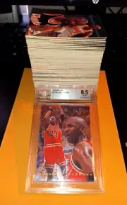 1995-96 Flair Basketball Series 1 Complete Set 1-150 - Michael Jordan BGS 8.5