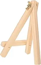 SEWACC 1pc Small Tabletop a Frame Easel Beechwood Photo Frame Stand for Artwork Photos and Displays Sturdy Tripod Design for Home Cafe Use