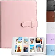 Polaroid Photo Album,128 Pockets Instax Photo Album for Fujifilm Instax 7S 8 9 11 25 70 Mini Camera,H HOME-MART Fujifilm Polaroid Snap,SocialMatic Instant Cameras,Pink