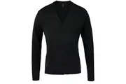 SOLS Mens Golden V Neck Cardigan (Black) - UTPC403
