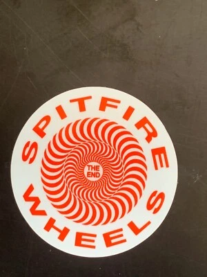 Spitfire Wheels Sticker #27, 2 1/2" X 2 1/2 ", Vintage, The End.