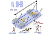Advwin 9 in 1 Pilates Reformer Machine with Sliding Board Pilate Bar Purple