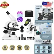 Educational 40x-2000x Microscope Kit with Carry Bag, Slides, and Phone Adapter