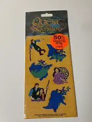 Quest For Camelot Stickers 1998 Yellow Vintage Gibson Greetings USA New Sealed