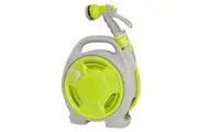 Mini Portable Garden Pipe Hose Cart 15m Reel Storage Set Garden Hose Storage Rack 29x15x32cm With High Pressure Water Gun for Cleaning Car Washing