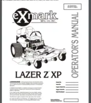 Exmark Lazer Z XP Mower Operator's Manual 56 PAGES #'s 320,000 higher 2001