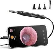 ScopeAround Otoscope Ear Camera, Ear Wax Removal Tool 1080p FHD Video Otoscope, 3.9mm Earwax Removal Camera with 6 LED Lights Visual Ear Scope, Compatible with iPhone15 & Android