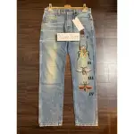 GUCCI TAPERED JEANS WITH INSECT EMBROIDERY（二手）