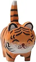 Ciieeo Unique Wooden Tiger Figurine Educational Toy for Boys and Girls Imagination and Learning