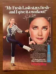 1982 Lynda Carter Maybelline Fresh Lash Vintage Print Ad/Poster Makeup Décor